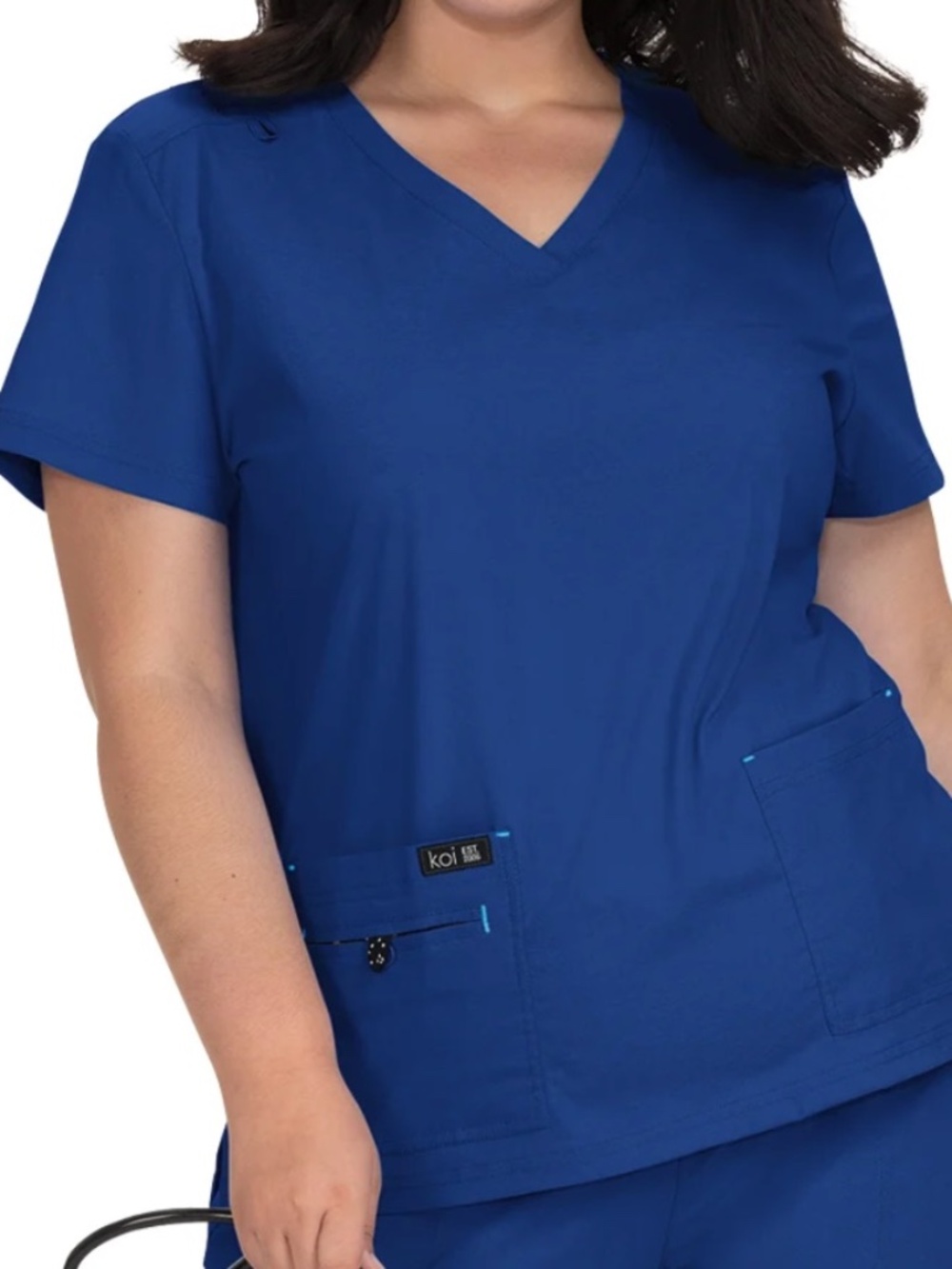 koi Basics Becca Scrub Top – Galaxy Blue – 2X